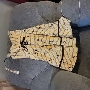 Music note dress halter top corset strings